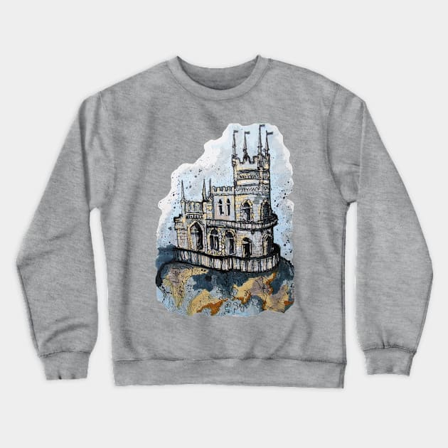 Castle Swallow's Nest Crewneck Sweatshirt by Kuhtina